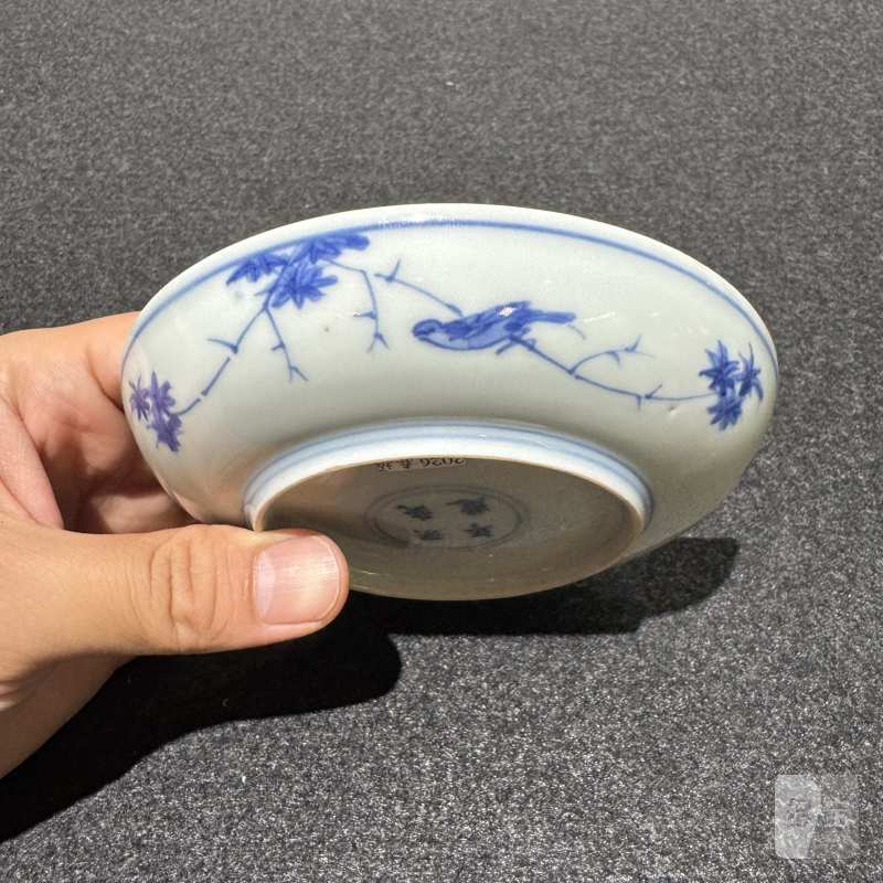 明天启 青花高仕携琴图盘 - 图5